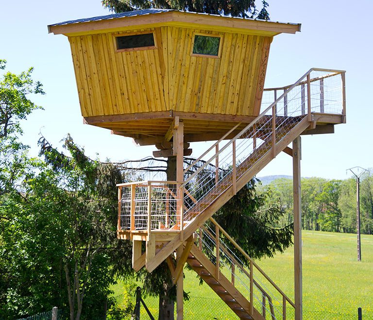 Cabane dans les arbres à plus de 6 mètres (Chêne, Douglas et Sapin)